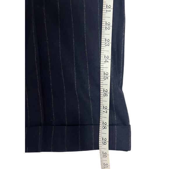 12-16 RALPH LAUREN Purple Label Men's Suit Striped 100% Wool Navy Size 42R - Picture 13 of 14
